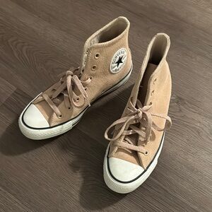 Converse high tops tan suede women’s 8